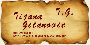 Tijana Gilanović vizit kartica